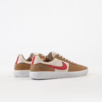 nike sb team classic golden beige & red skate shoes