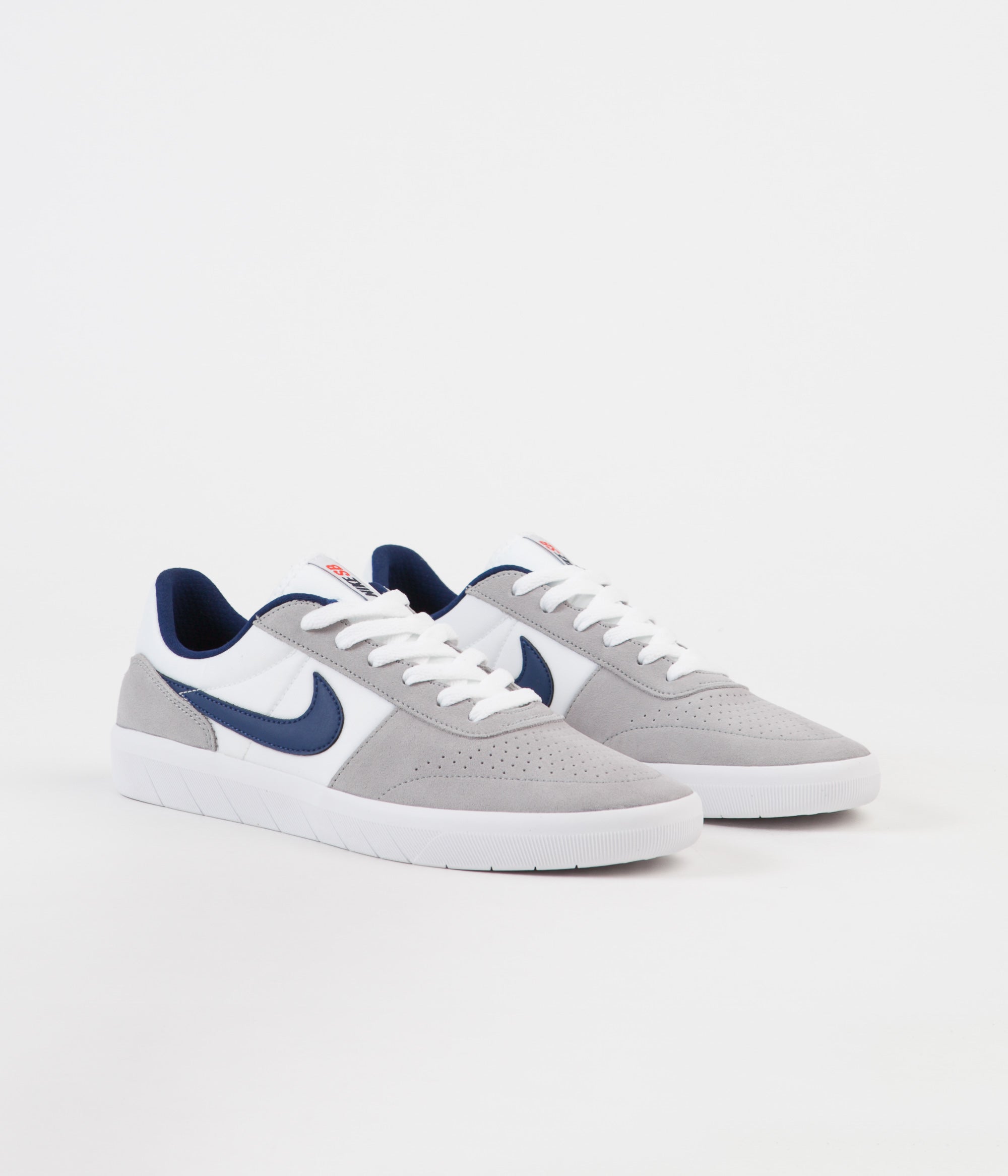 Nike SB Team Classic Shoes - Wolf Grey / Blue Void - White - Team Oran ...