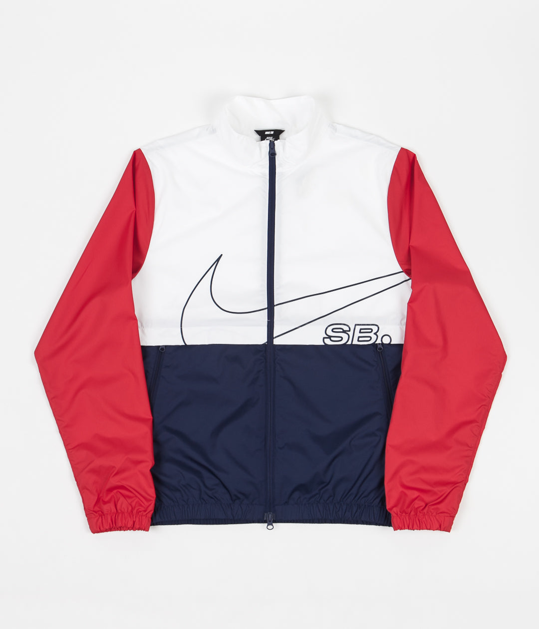 nike red black and white jacket