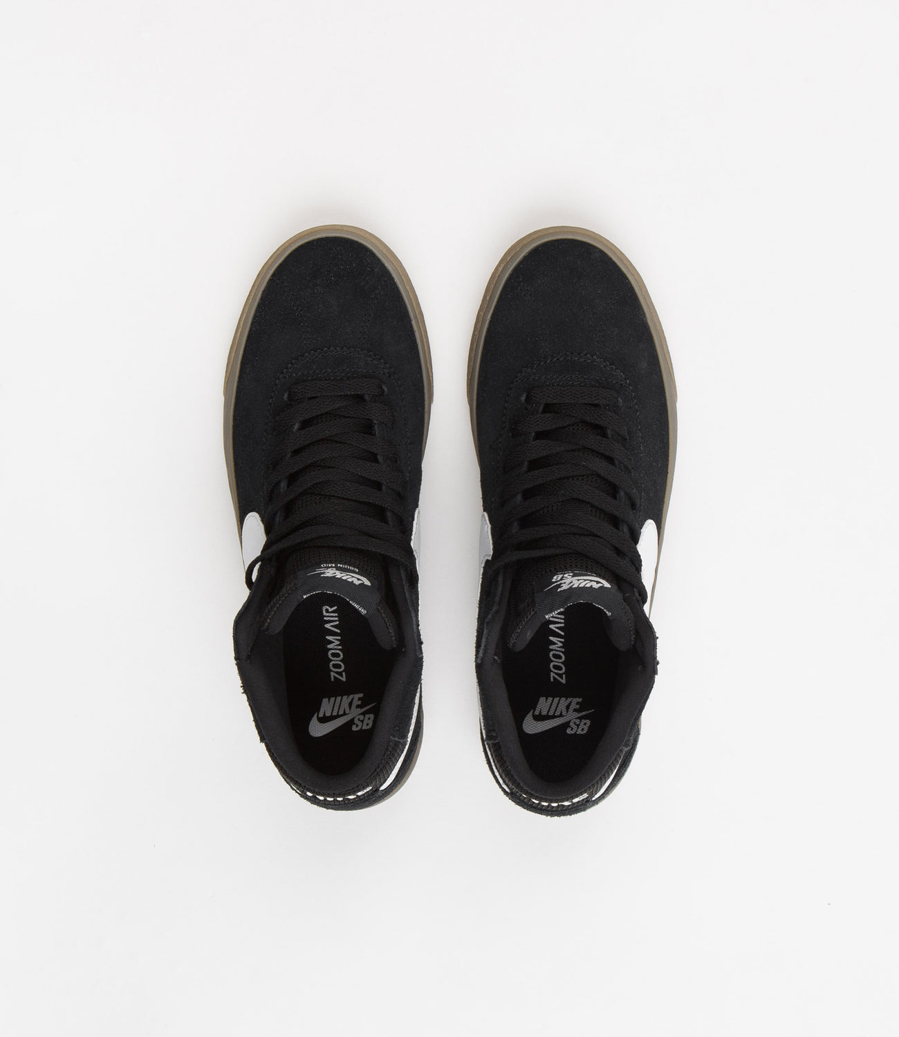 Nike SB Womens Bruin High Shoes - Black / White - Gum Light Brown |