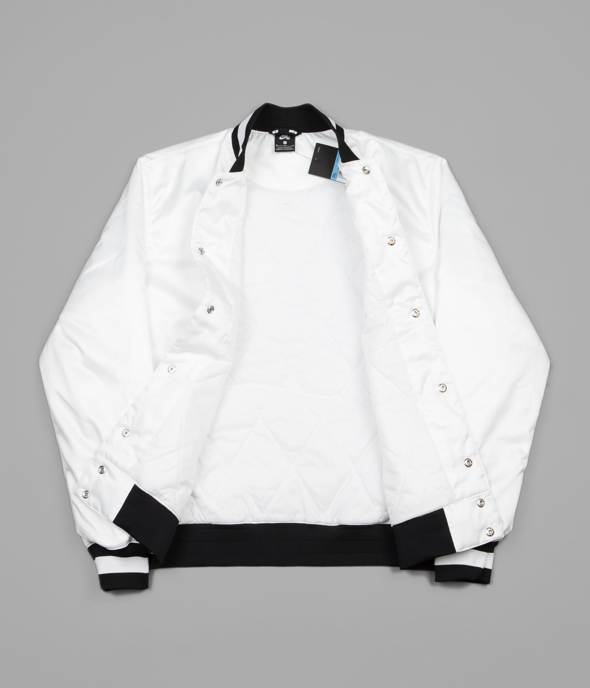 nba bomber jacket white
