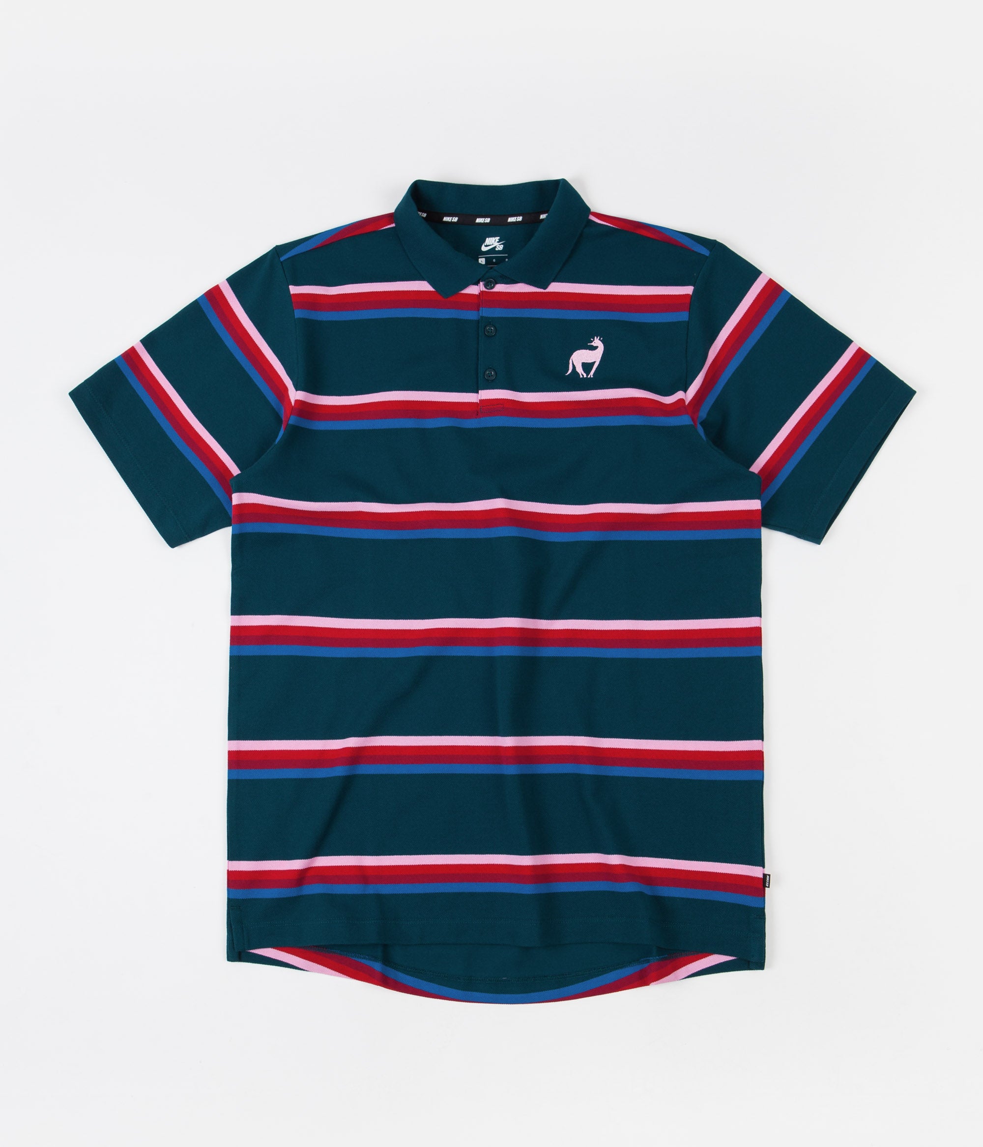 Nike SB x Parra Polo Shirt - Midnight Turquoise / Military Blue / Pink ...