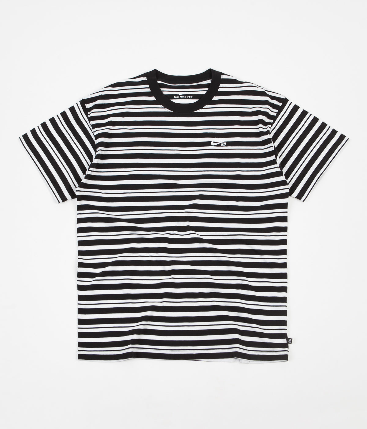 nike black and white striped shirt