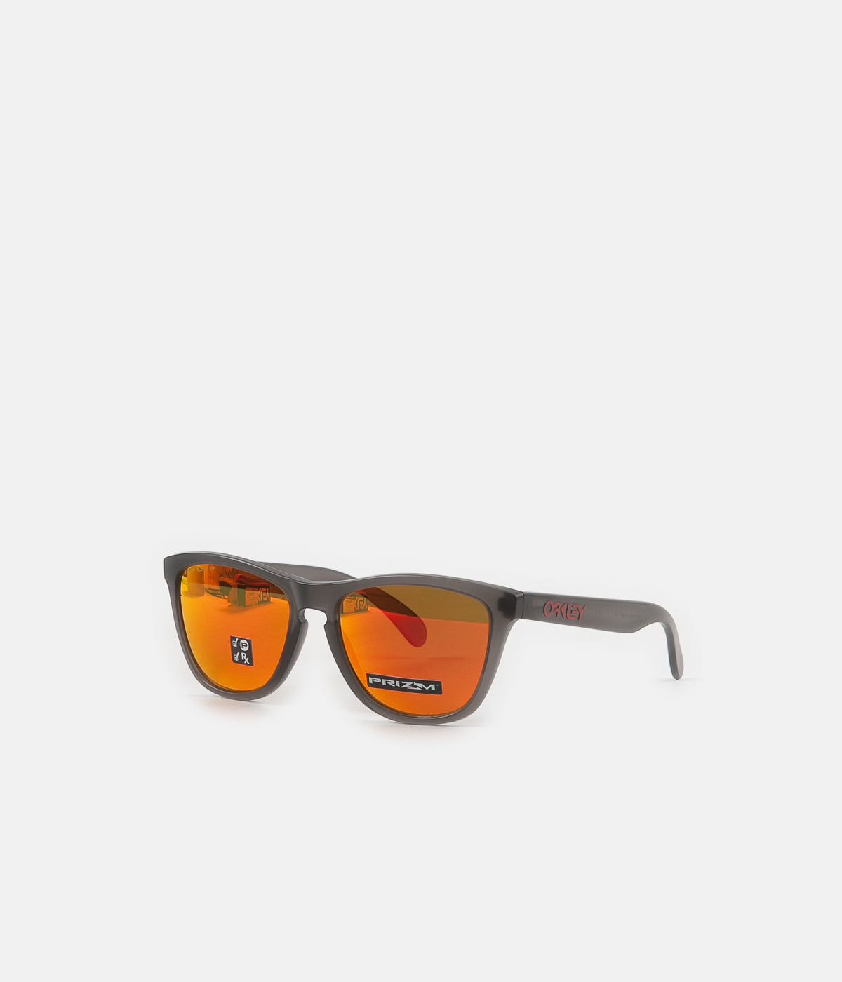 Oakley Frogskins Sunglasses - Matte Grey Smoke / Prizm Ruby Polarized |  Flatspot