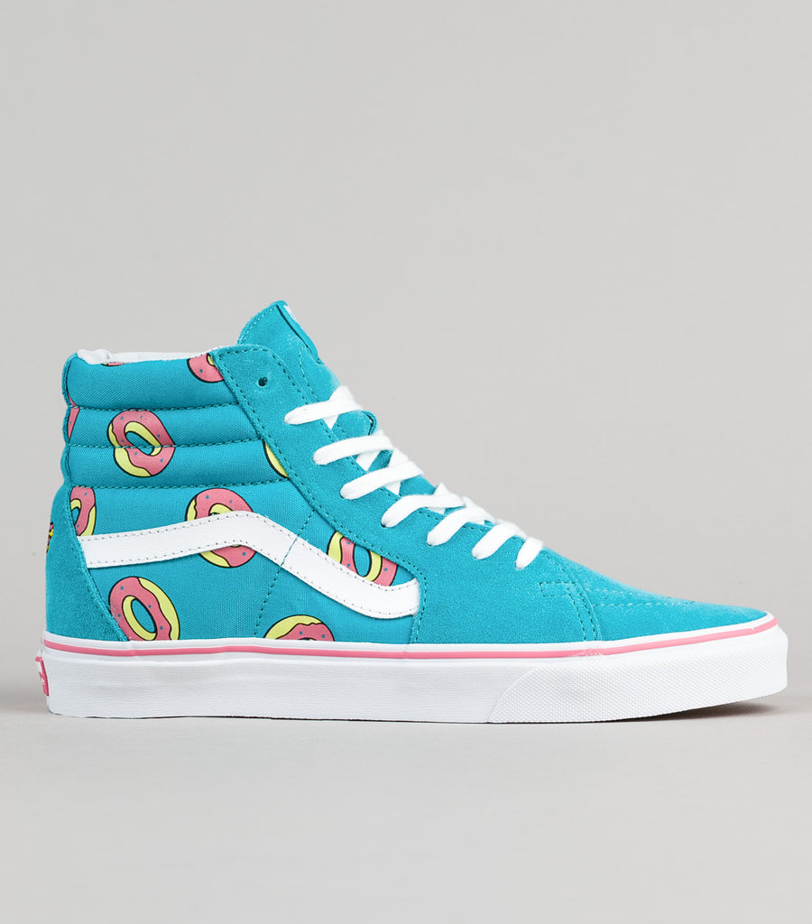 Odd Future X Vans Sk8 Hi Of Donut Shoes Scuba Blue Flatspot - blue purple odd future donut roblox