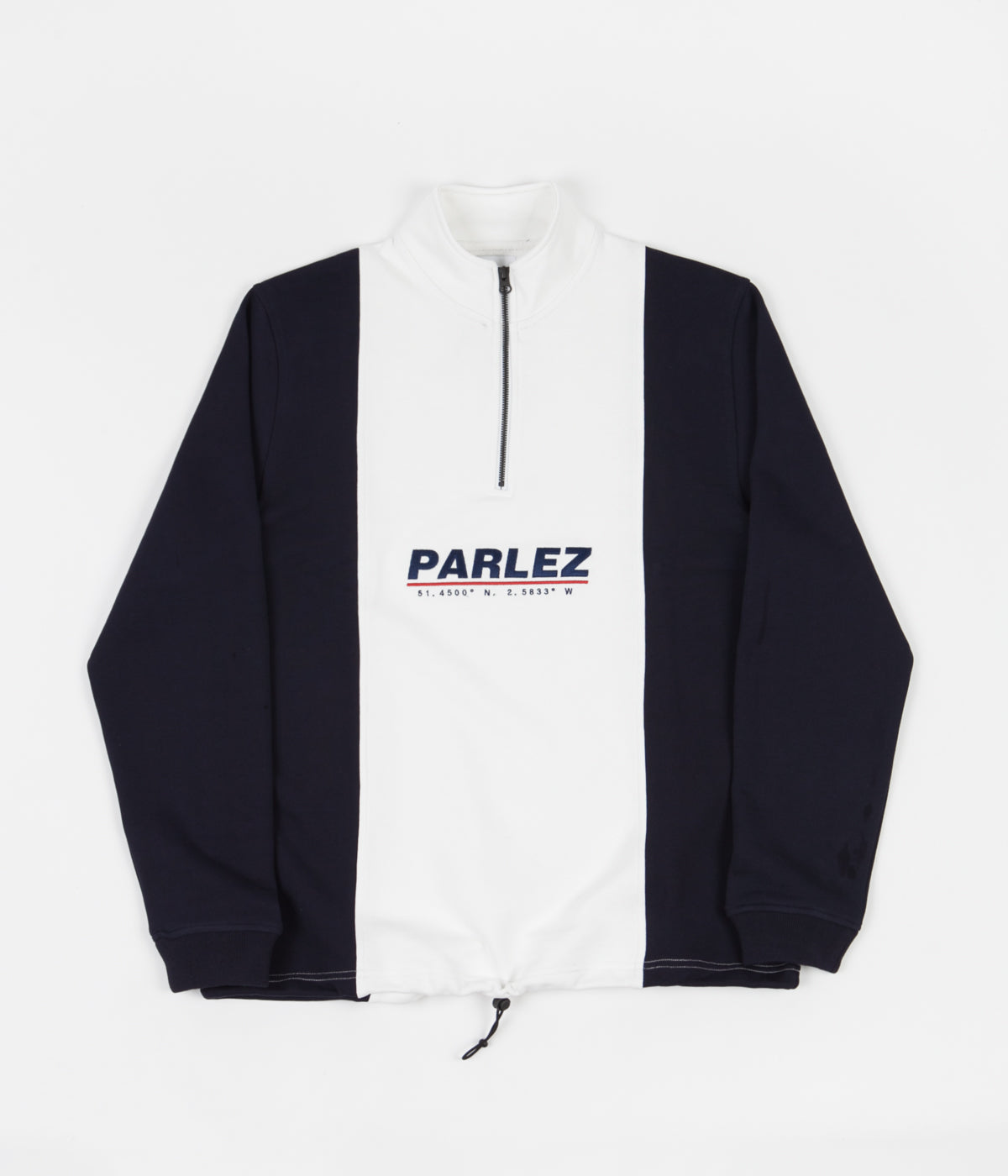 navy half zip sweatshirt