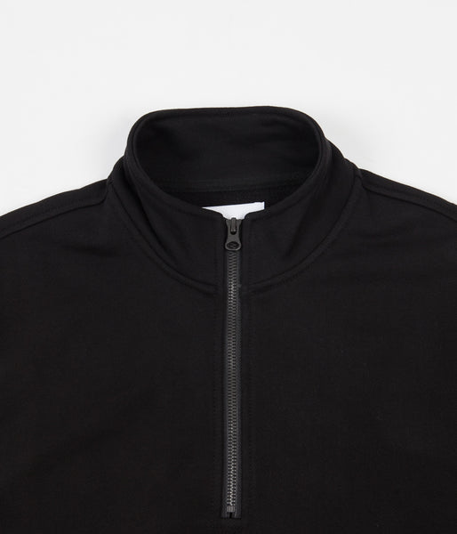Parlez Nelson 1/4 Zip Sweatshirt - Black | Flatspot
