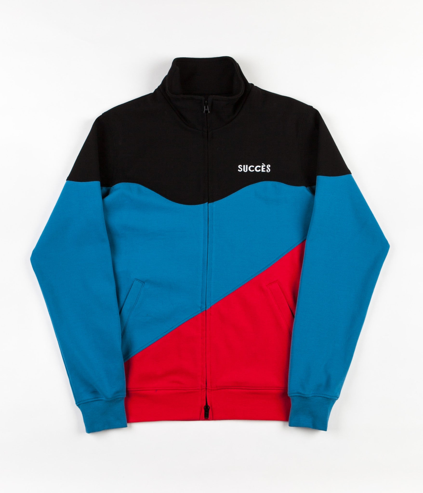 Parra Succes Track Jacket - Black / Blue / Red | Flatspot