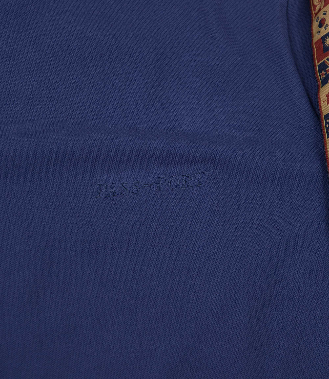 Pass Port International Embroidery Ribbon Long Sleeve T-Shirt - Navy ...