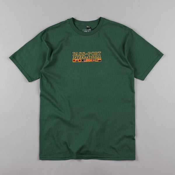 Pass Port International Embroidery T-Shirt - Forest Green | Flatspot