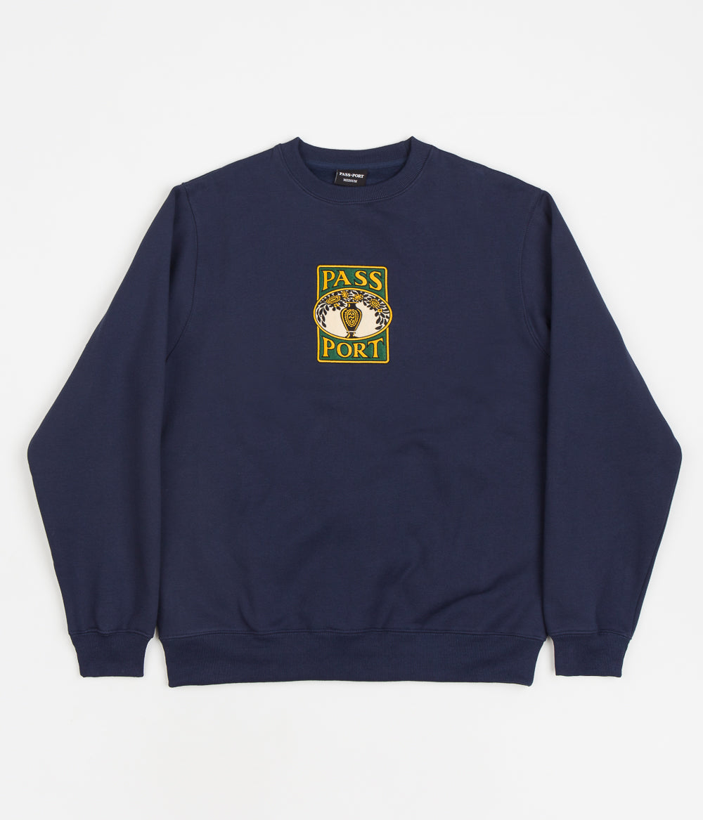 Pass Port Vase Crewneck Sweatshirt - Navy | Flatspot