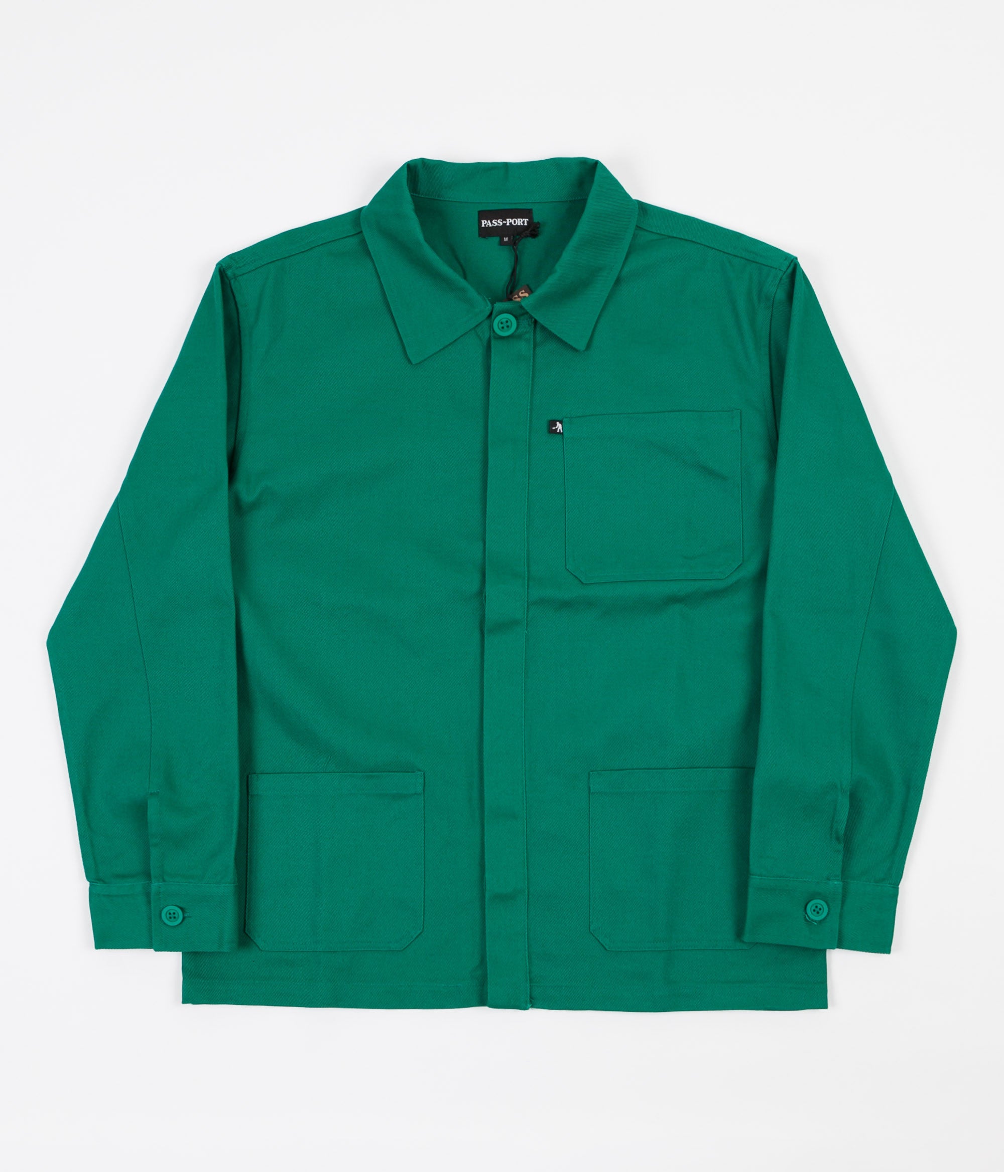 Pass Port Worker's Paint Jacket - Green | Flatspot