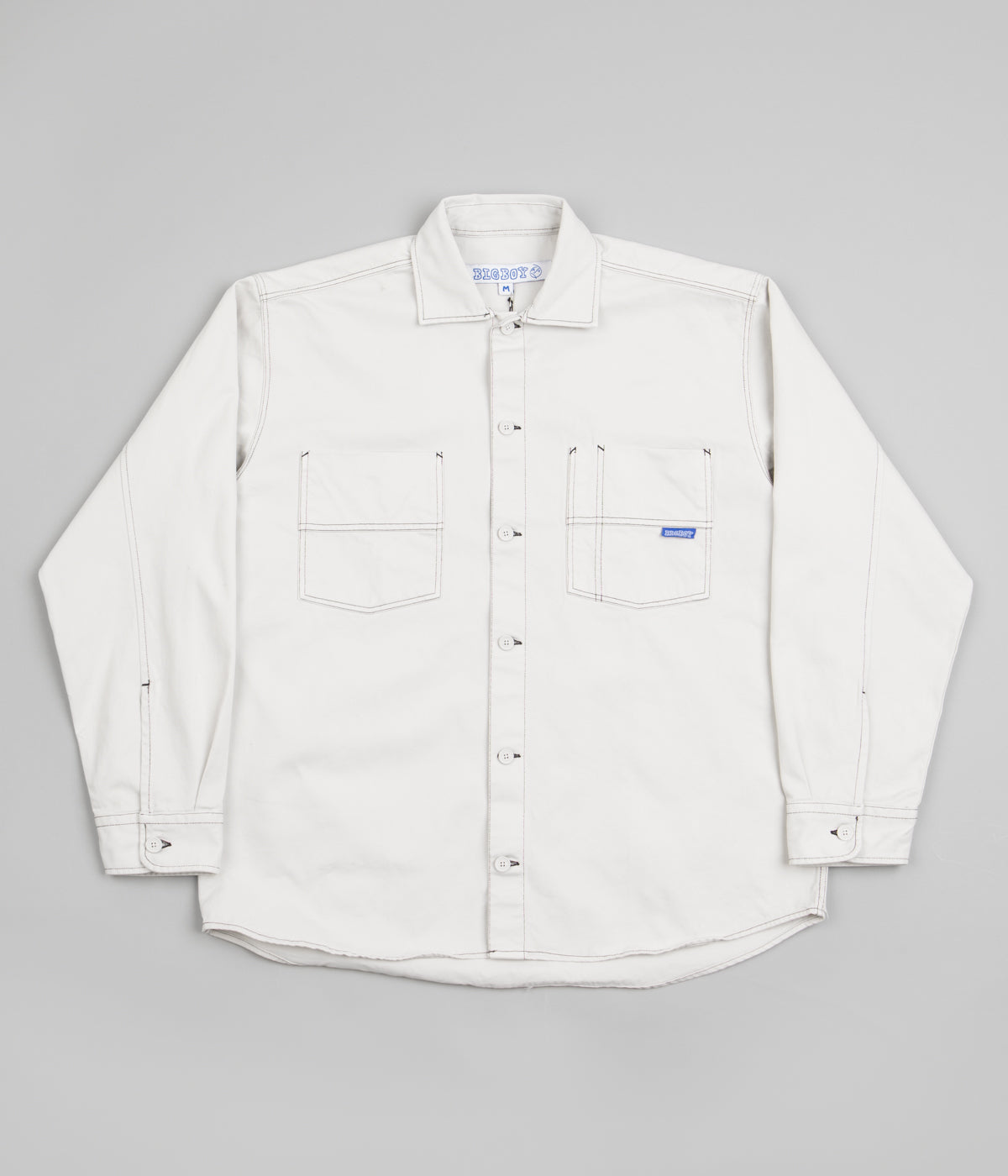 POLAR SKATE / BIG BOY SHIRT WASHED WHITE