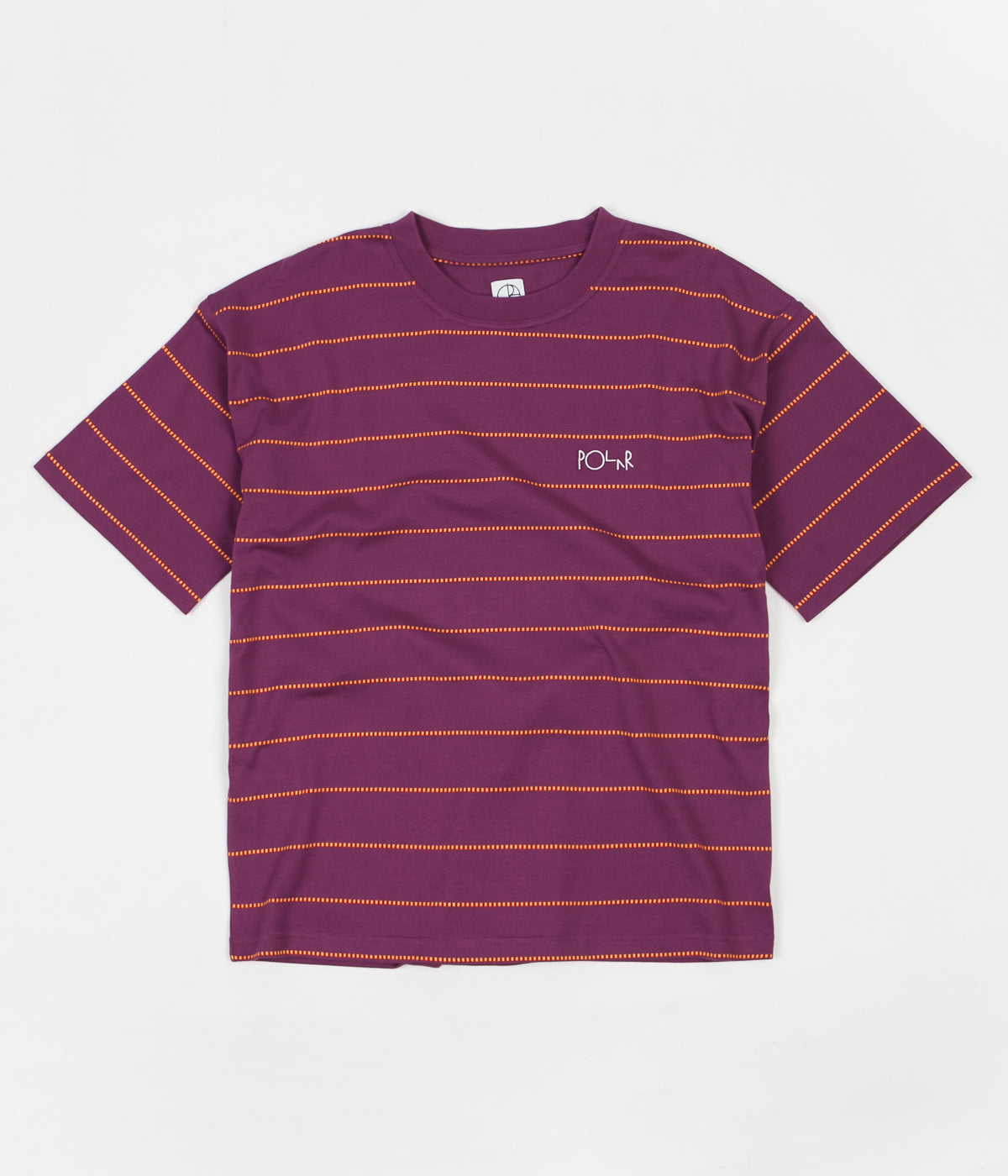 Polar Checkered Surf T-Shirt - Wine Red | Flatspot