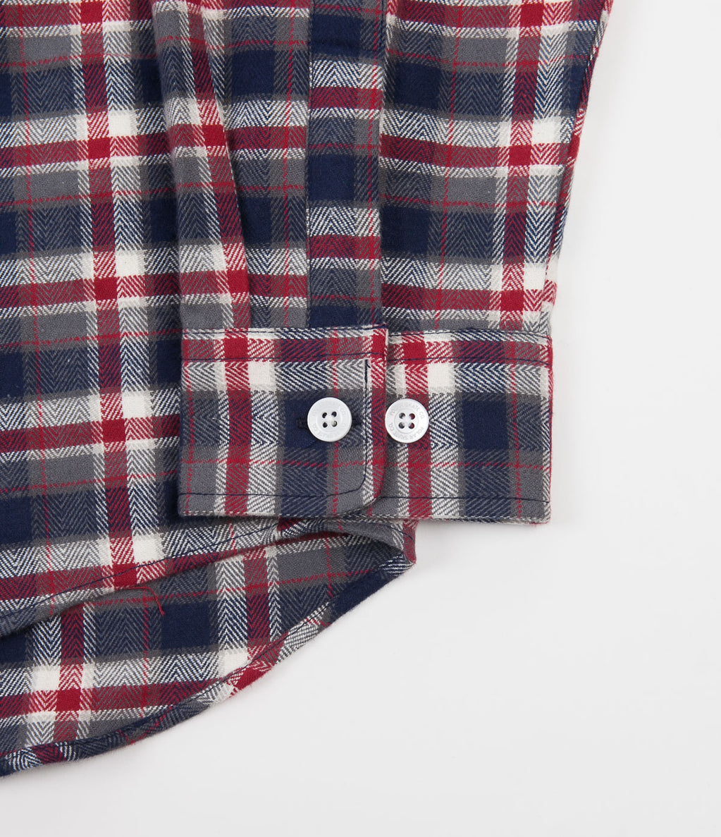 Polar Flannel Shirt - Navy / Red | Flatspot