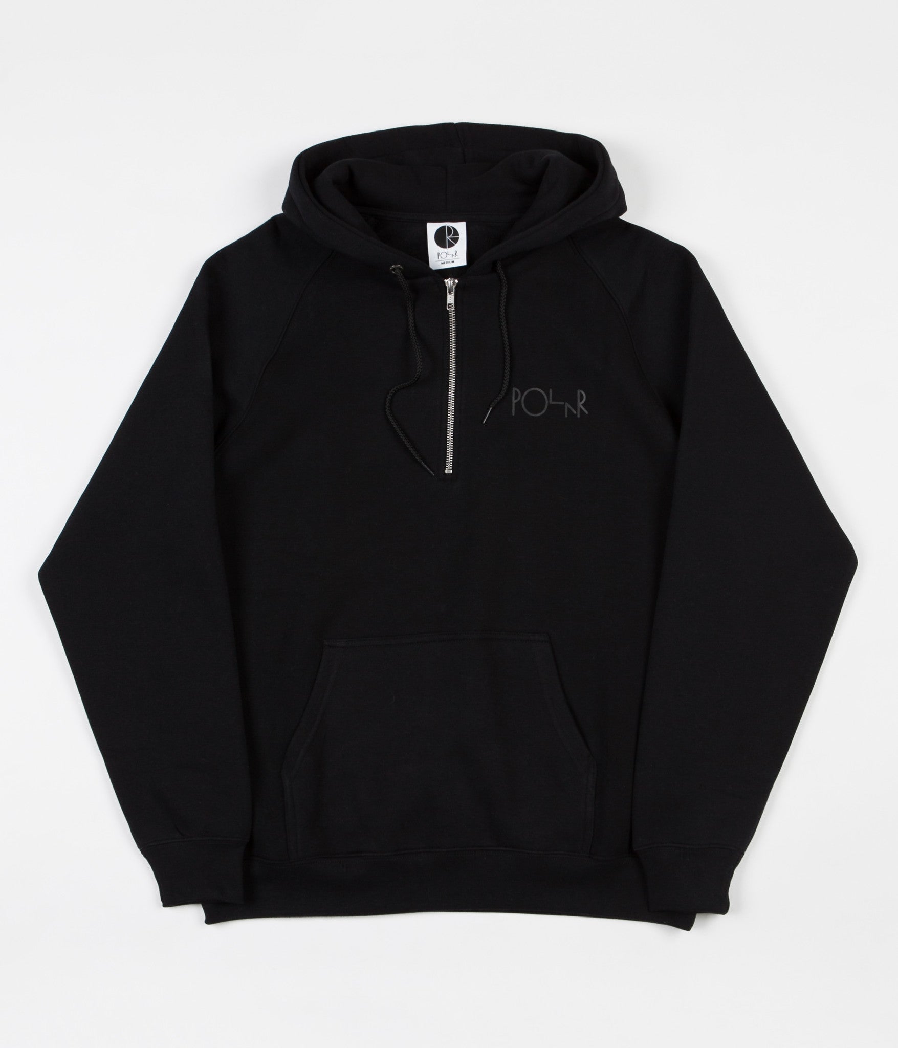 Polar Half Zip Hooded Sweatshirt - Black | Flatspot