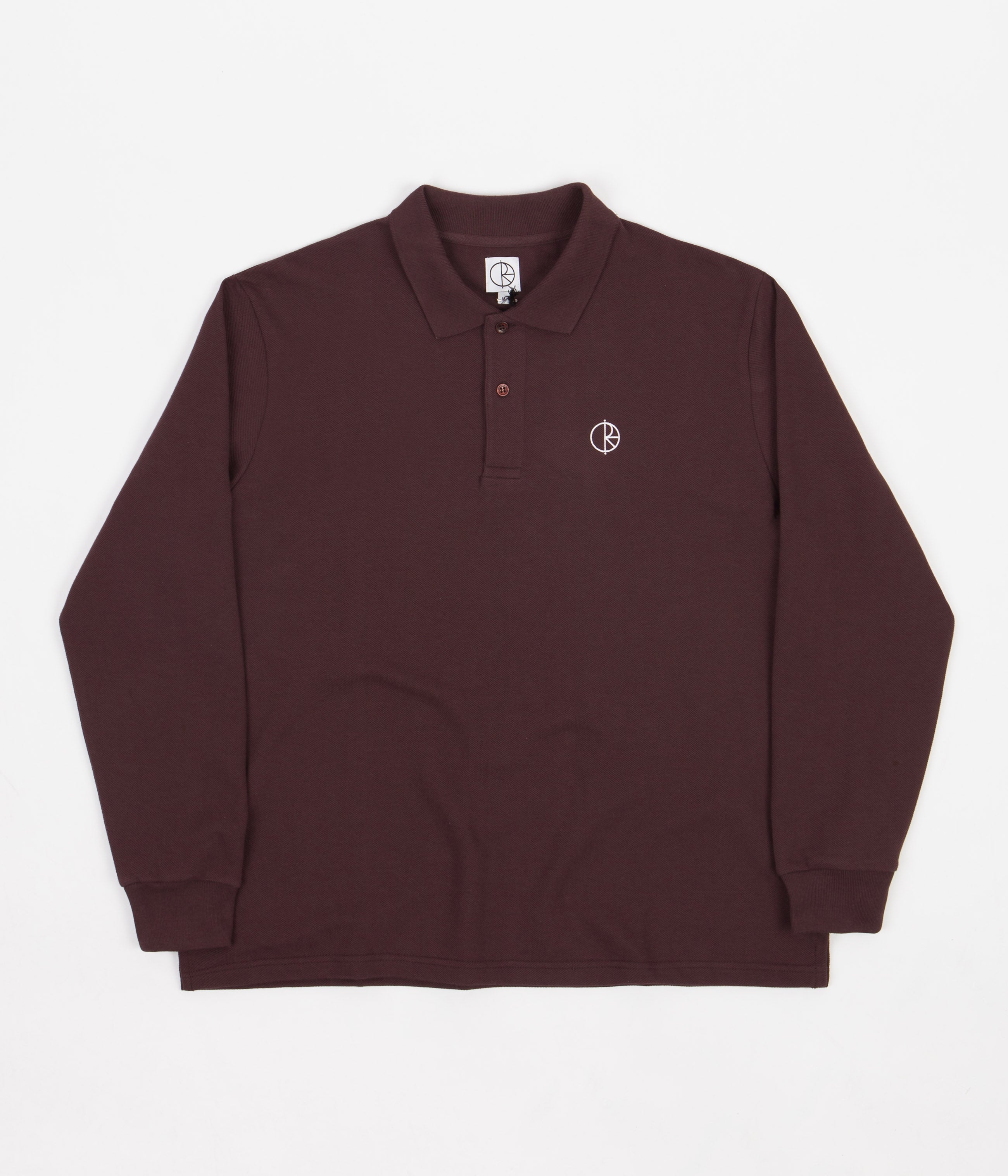 Polar Long Sleeve Polo Shirt - Bordeaux | Flatspot