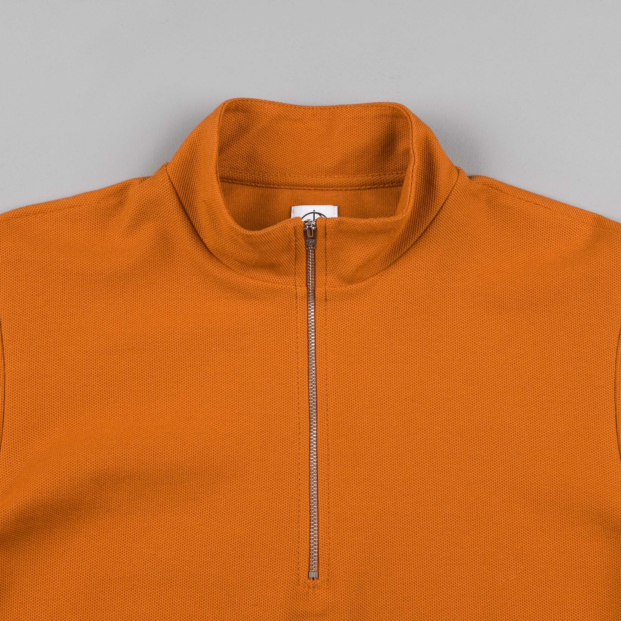 Polar Pique Zip Neck Shirt - Caramel | Flatspot