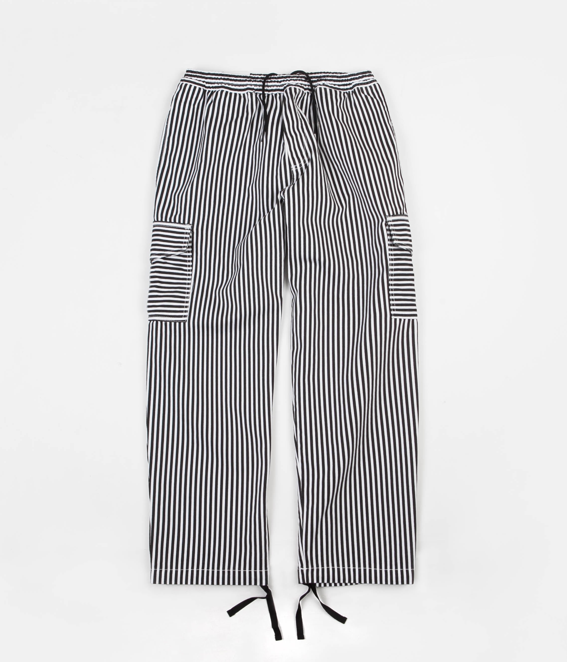 Polar Striped Cargo Pants - White / Black | Flatspot