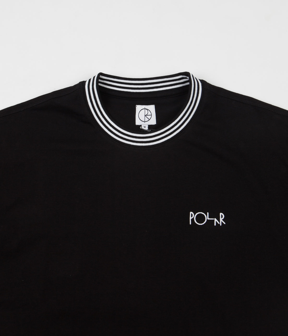 Polar Striped Rib Long Sleeve T-Shirt - Black | Flatspot