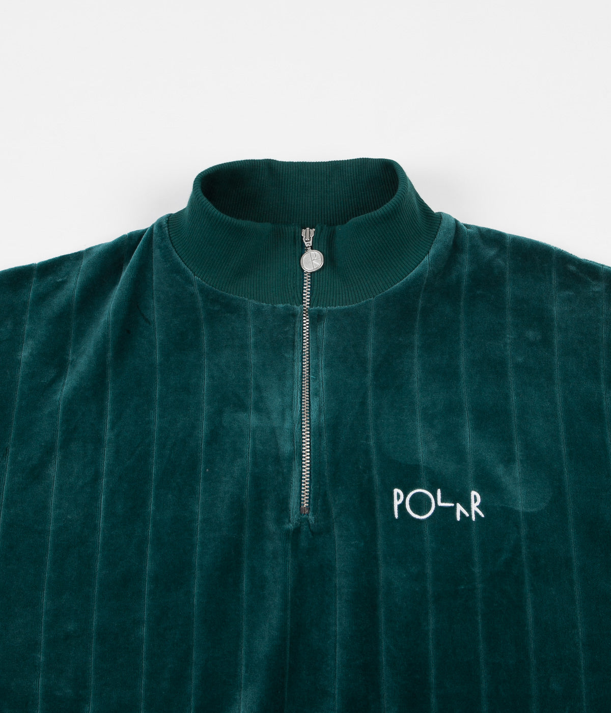 green velour sweatshirt