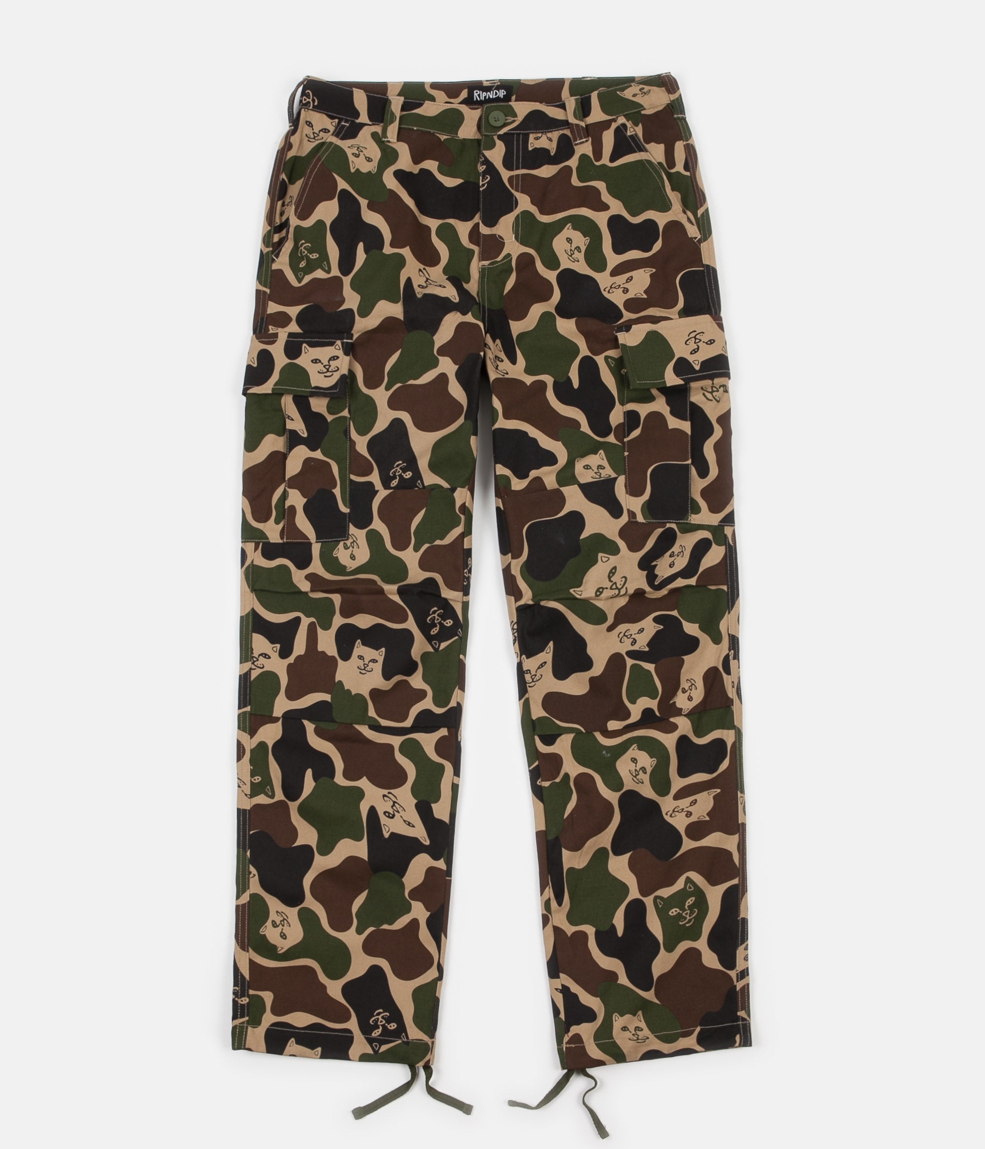 Rip N Dip Nermal Camo Cargo Trousers - Army Camo | Flatspot