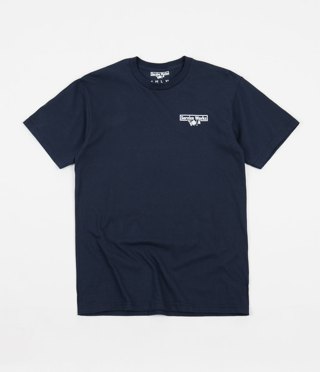Service Works Trademark T-Shirt - Navy | Flatspot