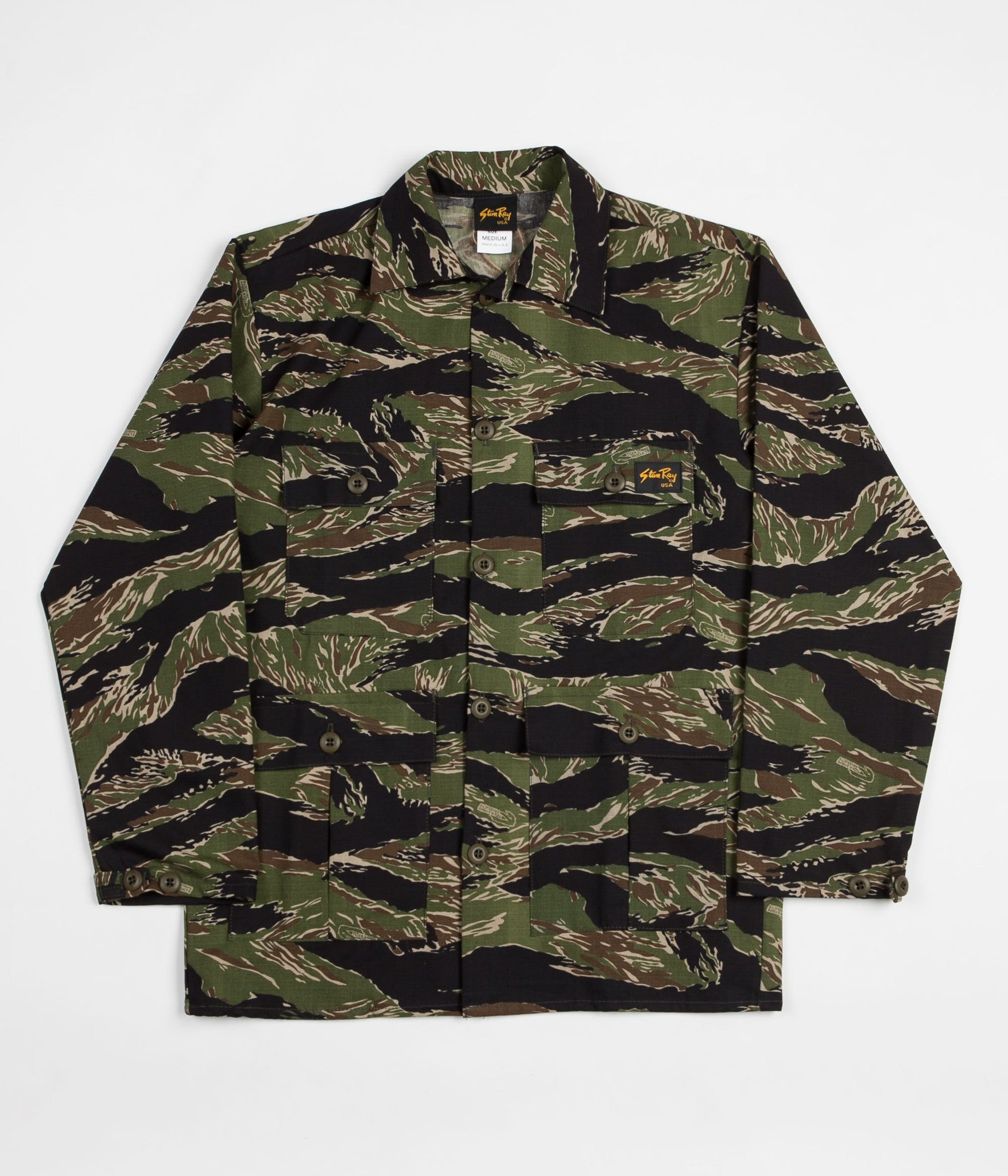 Stan Ray Four Pocket Military Jacket - Tiger Stripe Ripstop | Flatspot