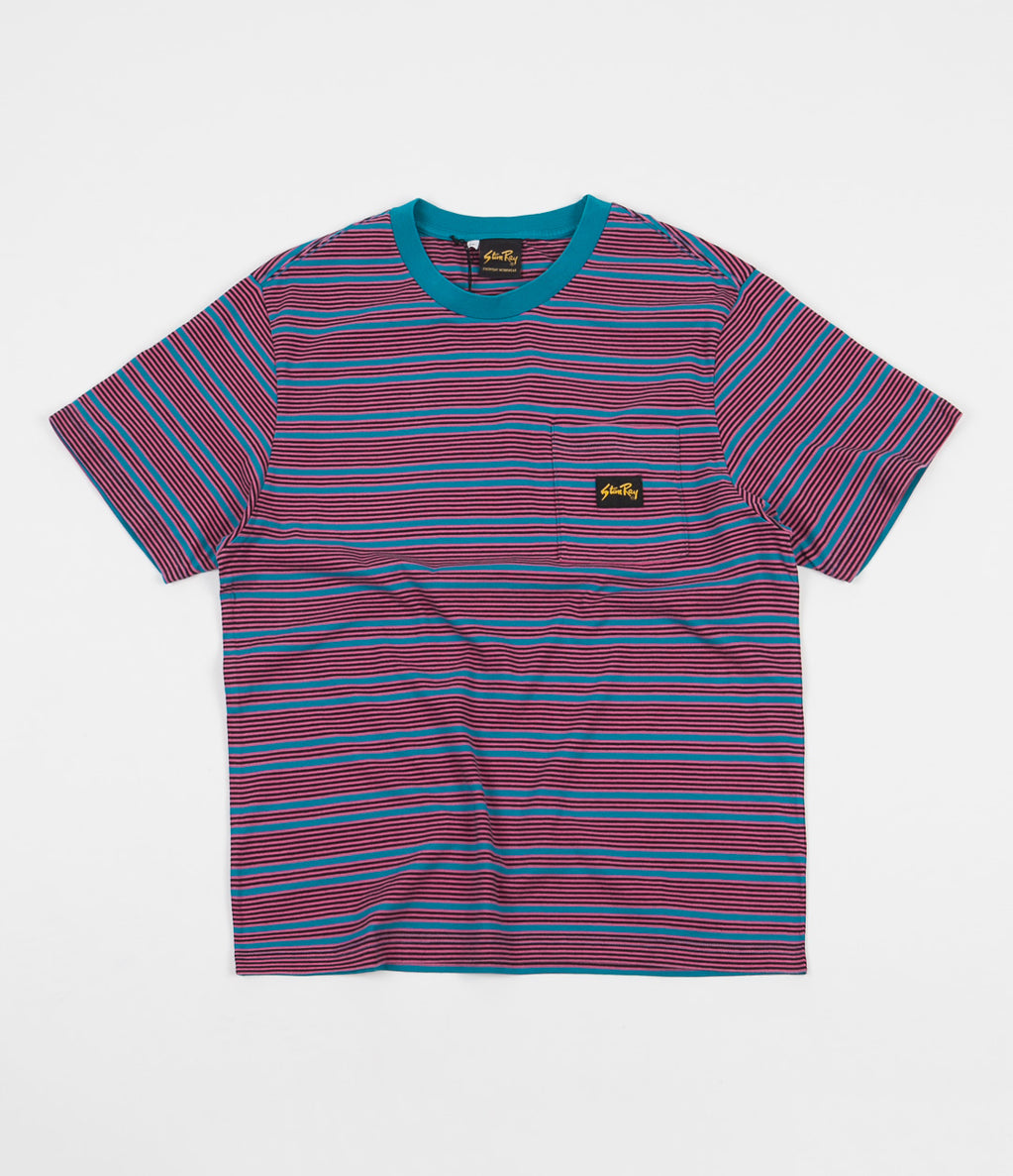 Stan Ray Yarn Dye Stripe Narrow T-Shirt - Parrot | Flatspot