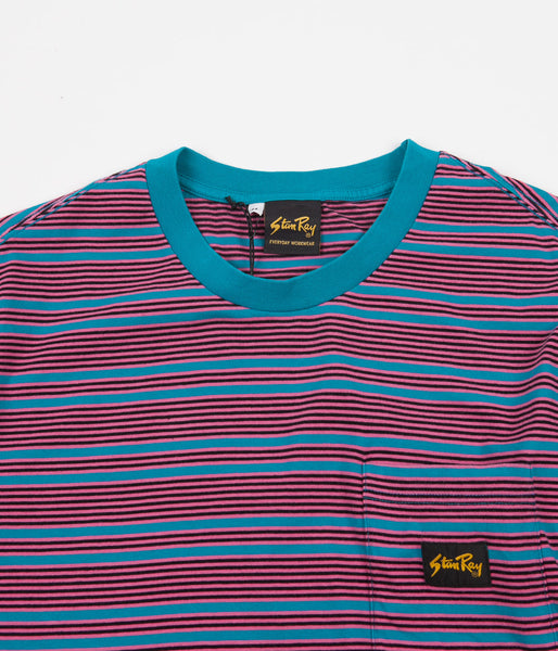 Stan Ray Yarn Dye Stripe Narrow T-Shirt - Parrot | Flatspot