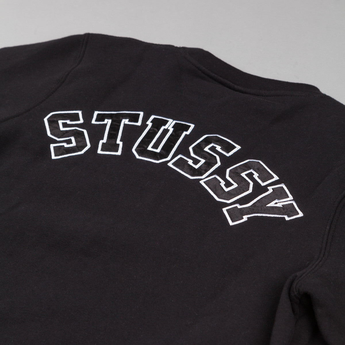 Stussy Back Arc Crewneck Sweatshirt - Black | Flatspot