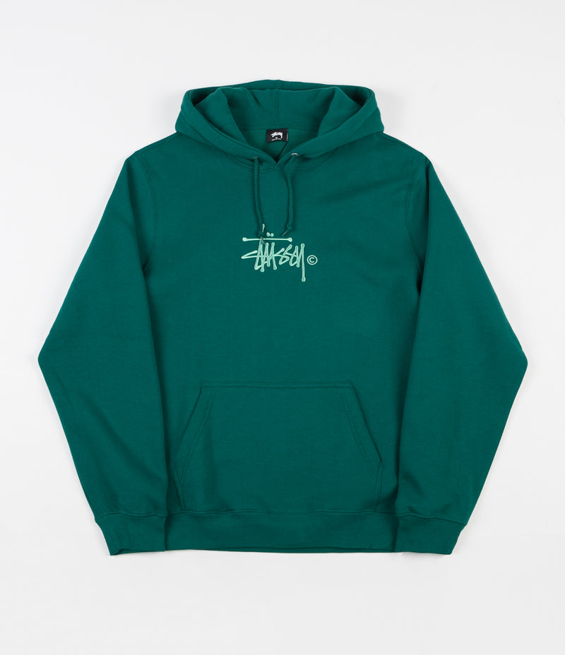 Stussy Basic Copyright Applique Hoodie - Green | Flatspot