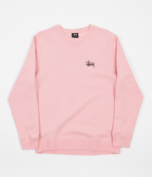 Stussy Basic Crewneck Sweatshirt - Dusty Rose | Flatspot