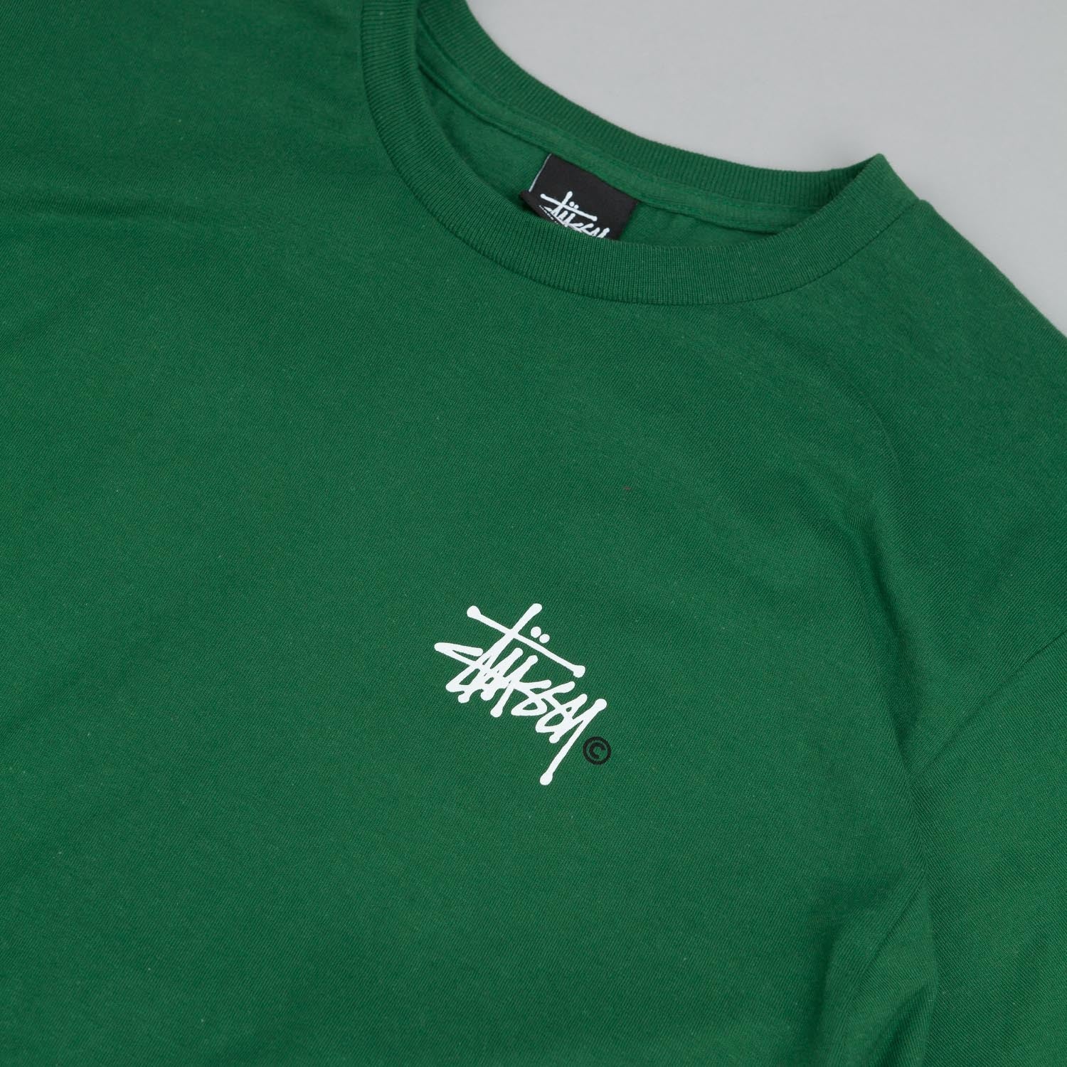 Stussy Basic Logo T Shirt Dark Green | Flatspot