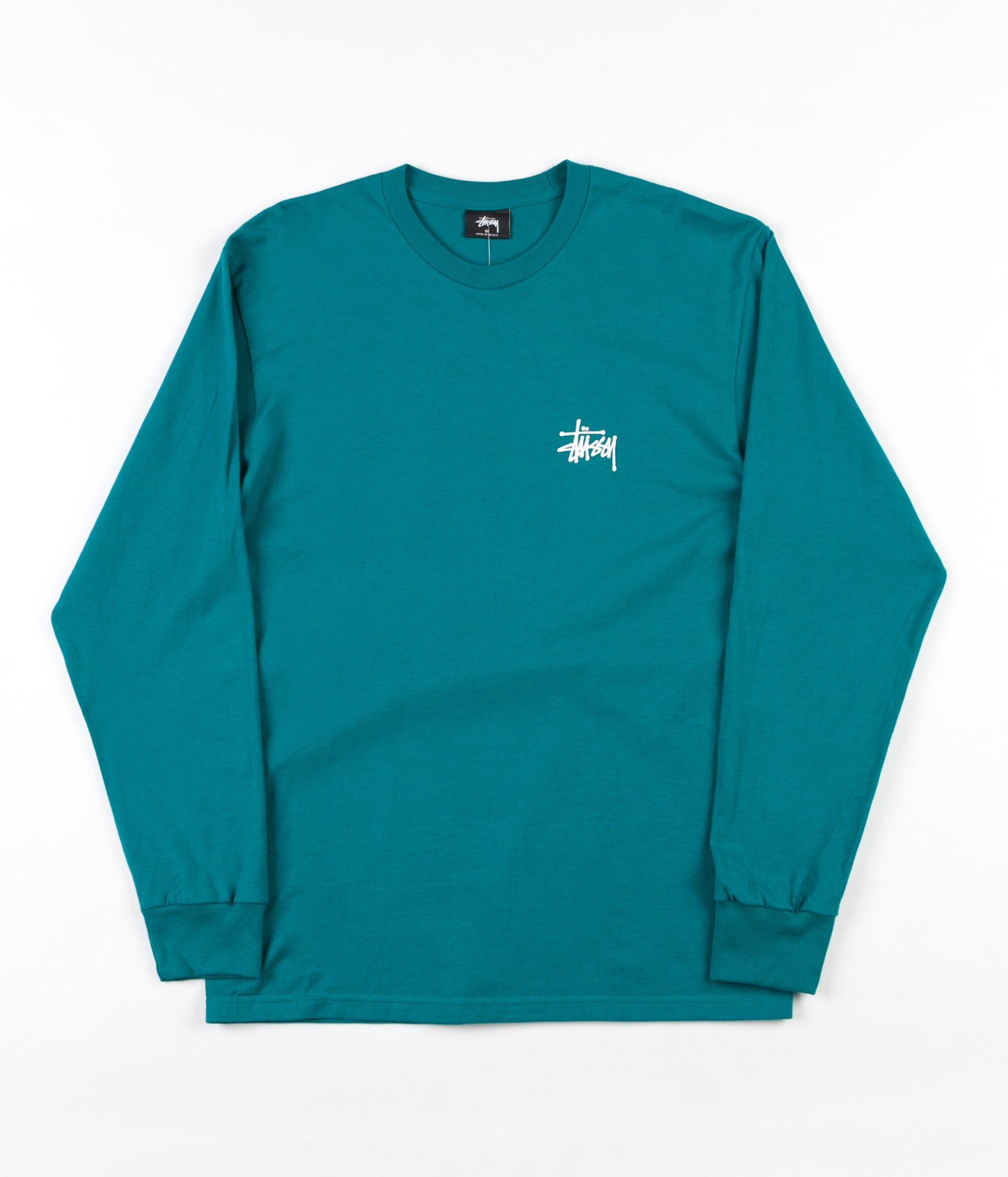 Stussy Basic Long Sleeve T-Shirt - Dark Teal | Flatspot