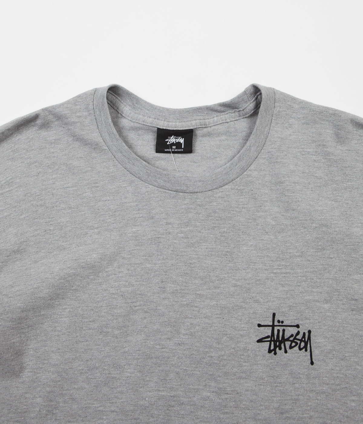 Stussy Basic Stussy Long Sleeve T-Shirt - Grey Heather | Flatspot