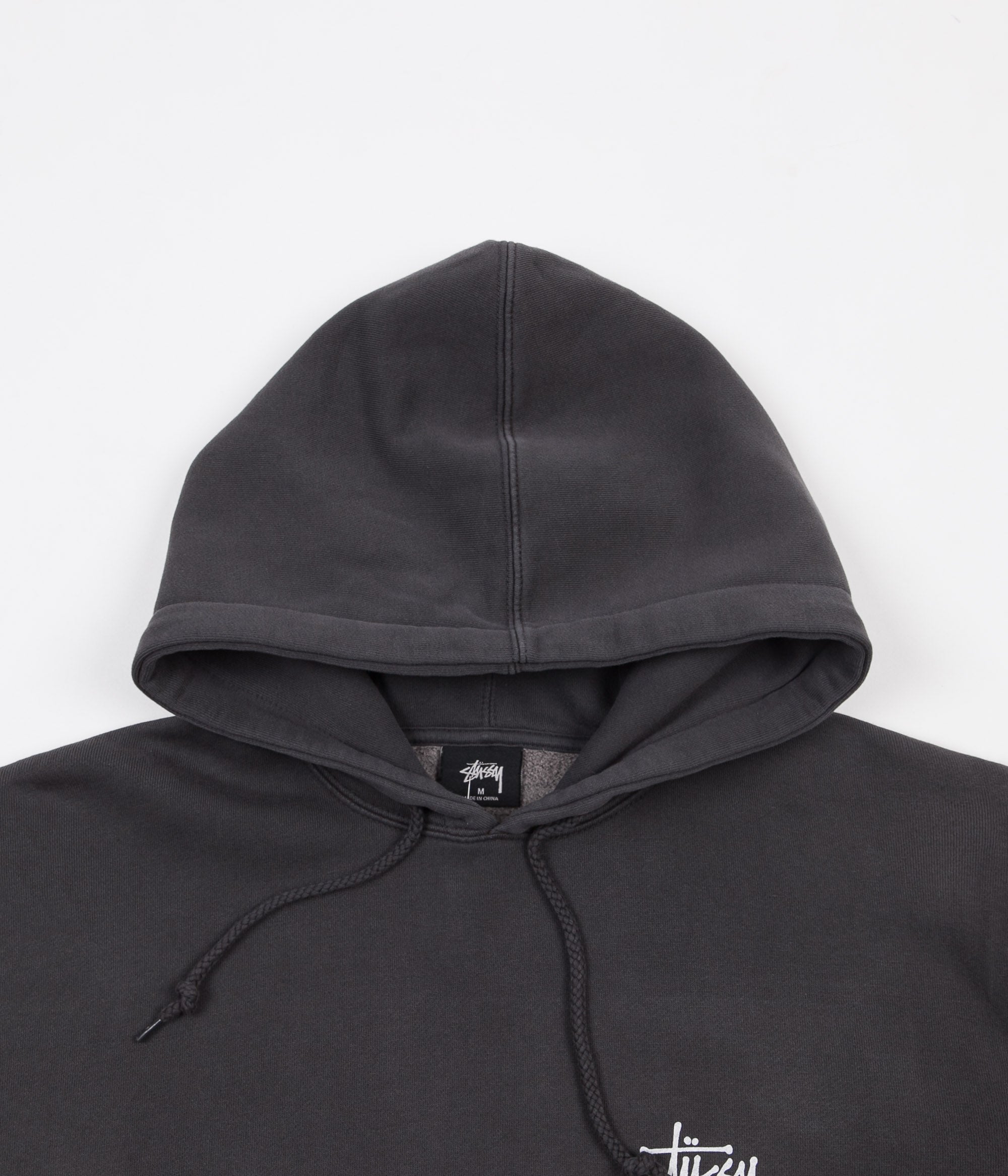 Stussy Basic Stussy Pigment Dyed Hoodie - Black | Flatspot