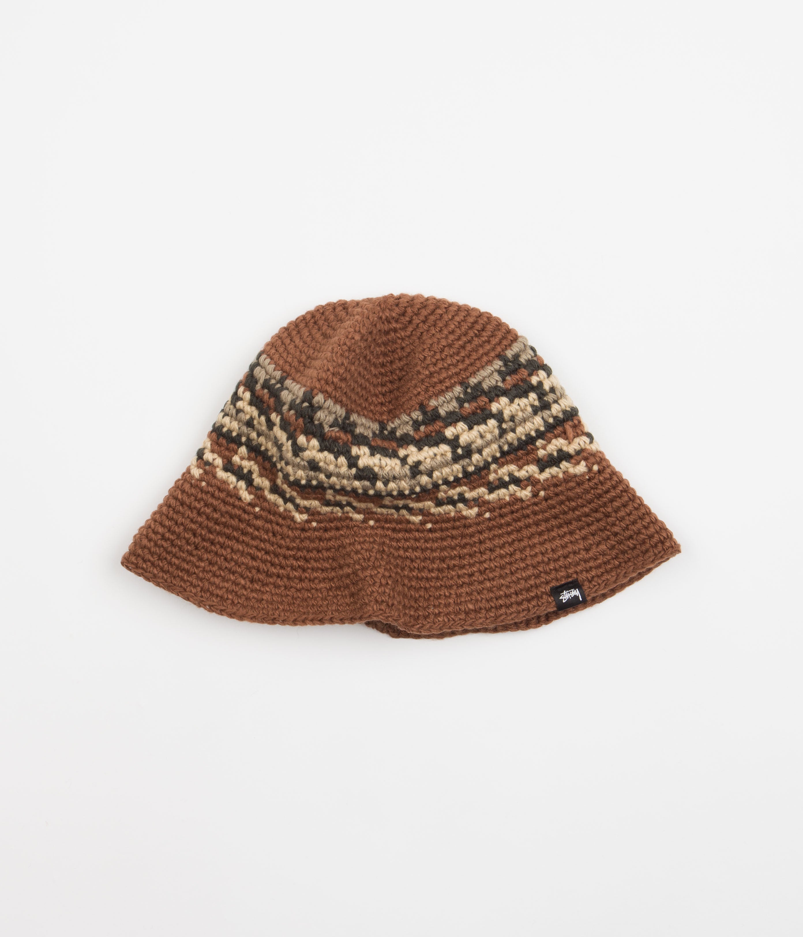 Stussy Fairisle Bucket Hat - Brown