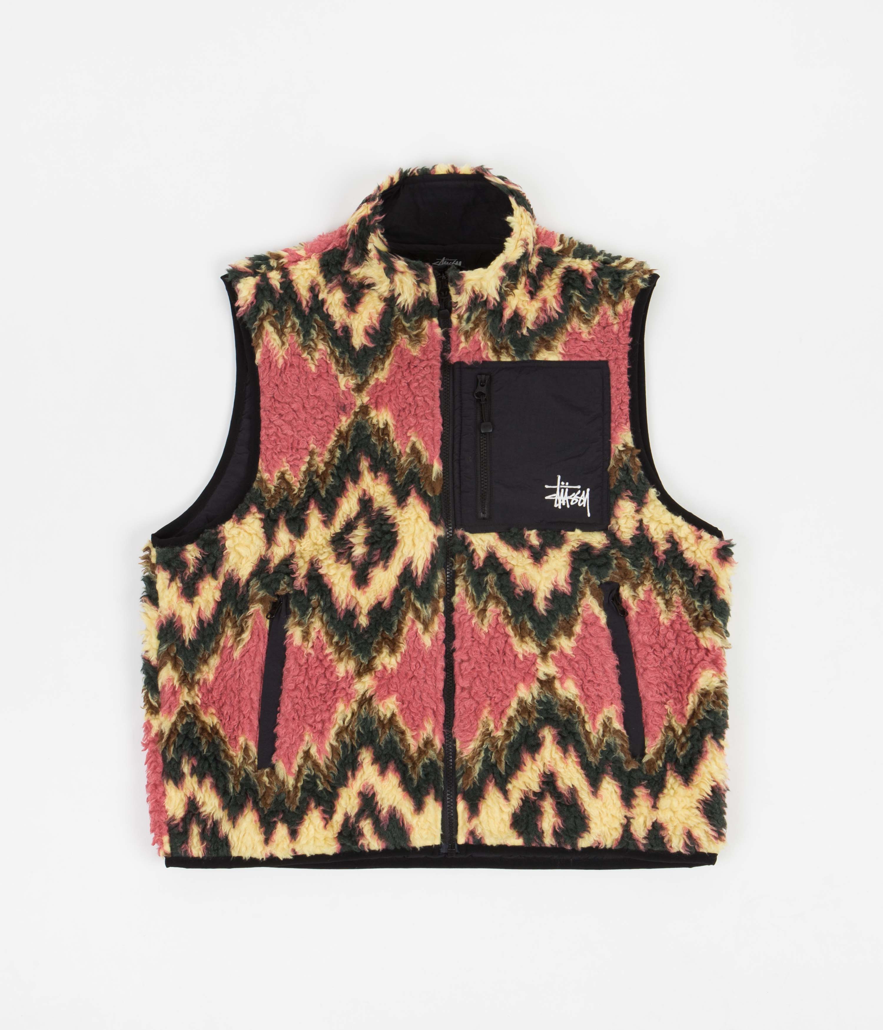 Stussy Fillmore Sherpa Vest - Mustard | WpadcShops