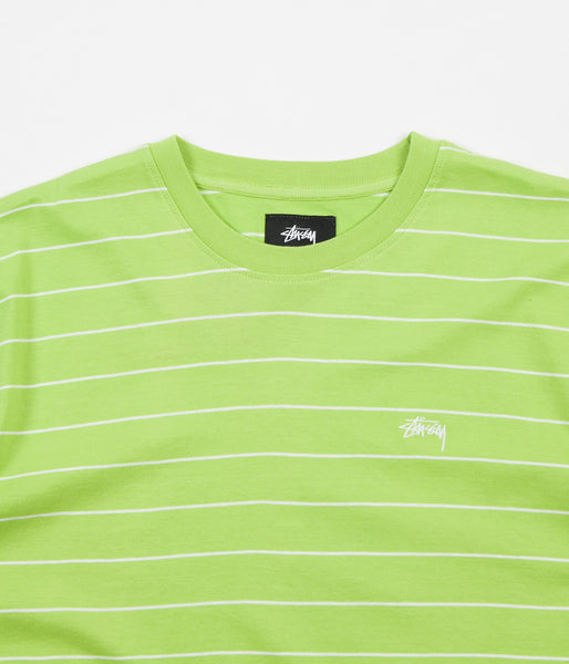 Stussy Mini Stripe Jersey - Lime | Flatspot