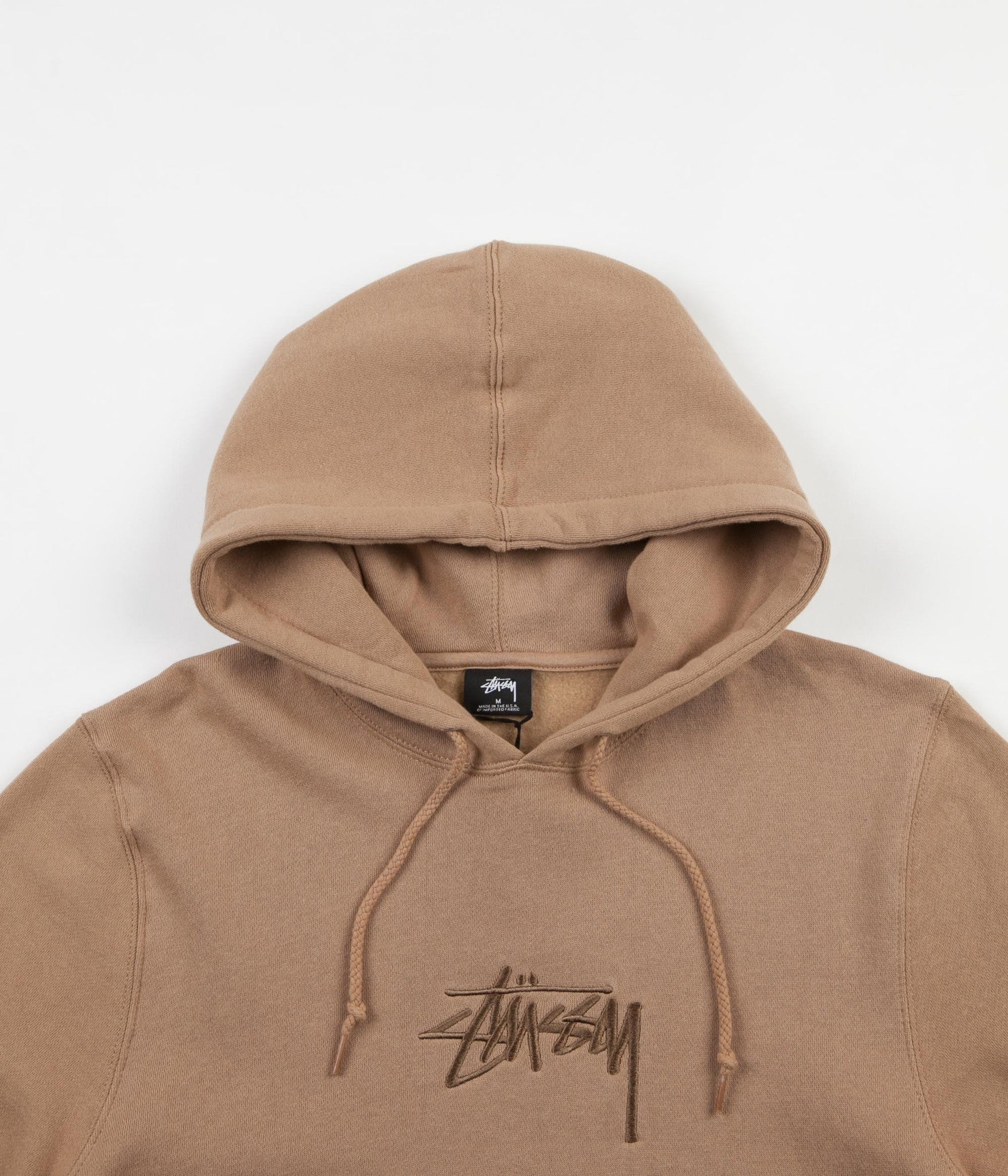 brown stussy hoodie