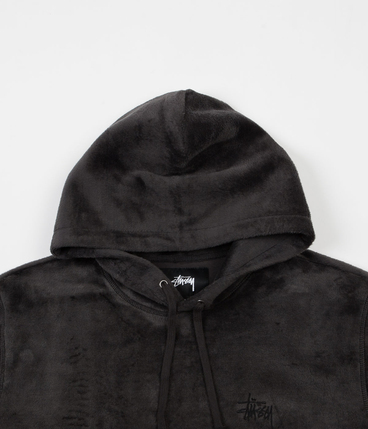 stussy pile fleece hood