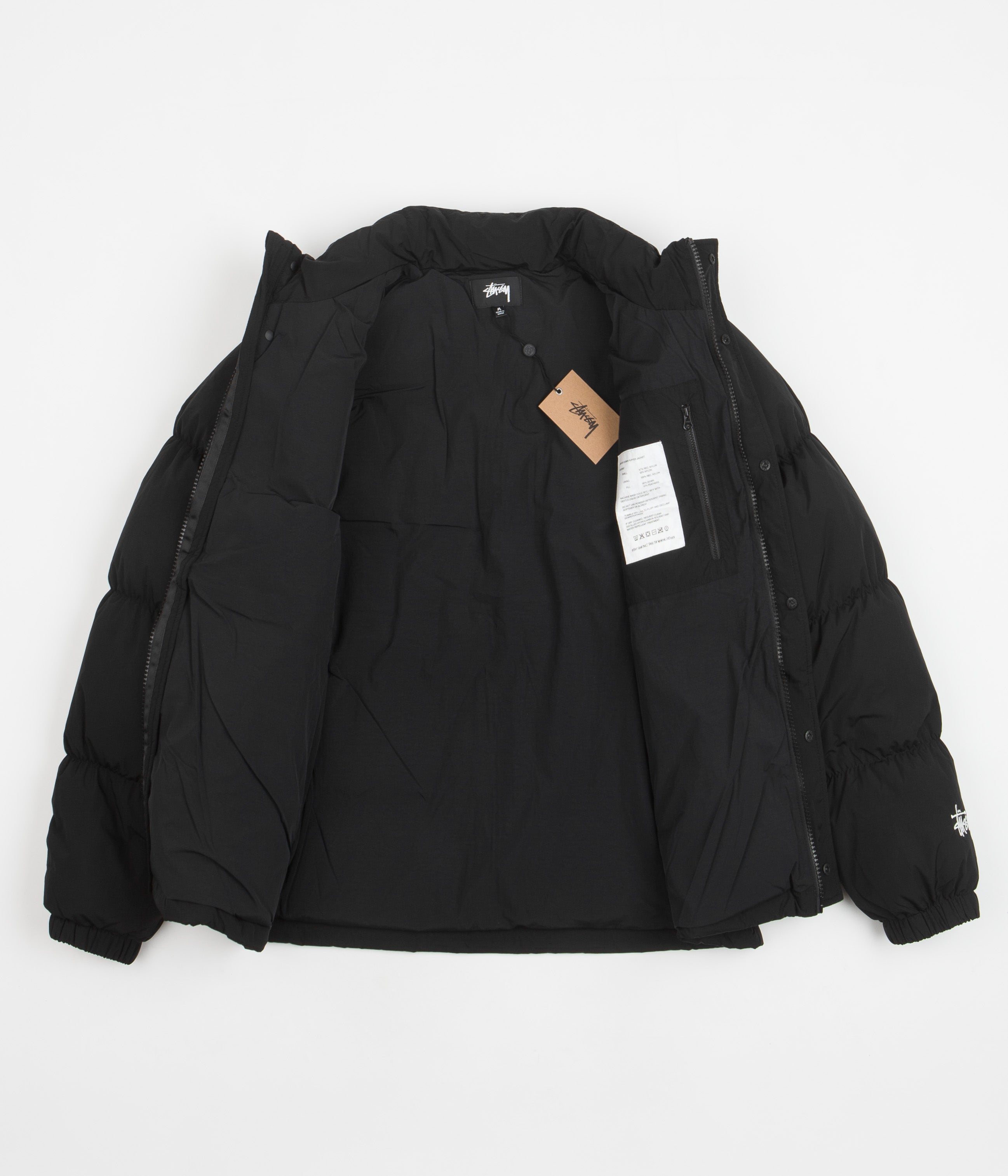 Stussy Ripstop Down Puffer Jacket - Black | Flatspot