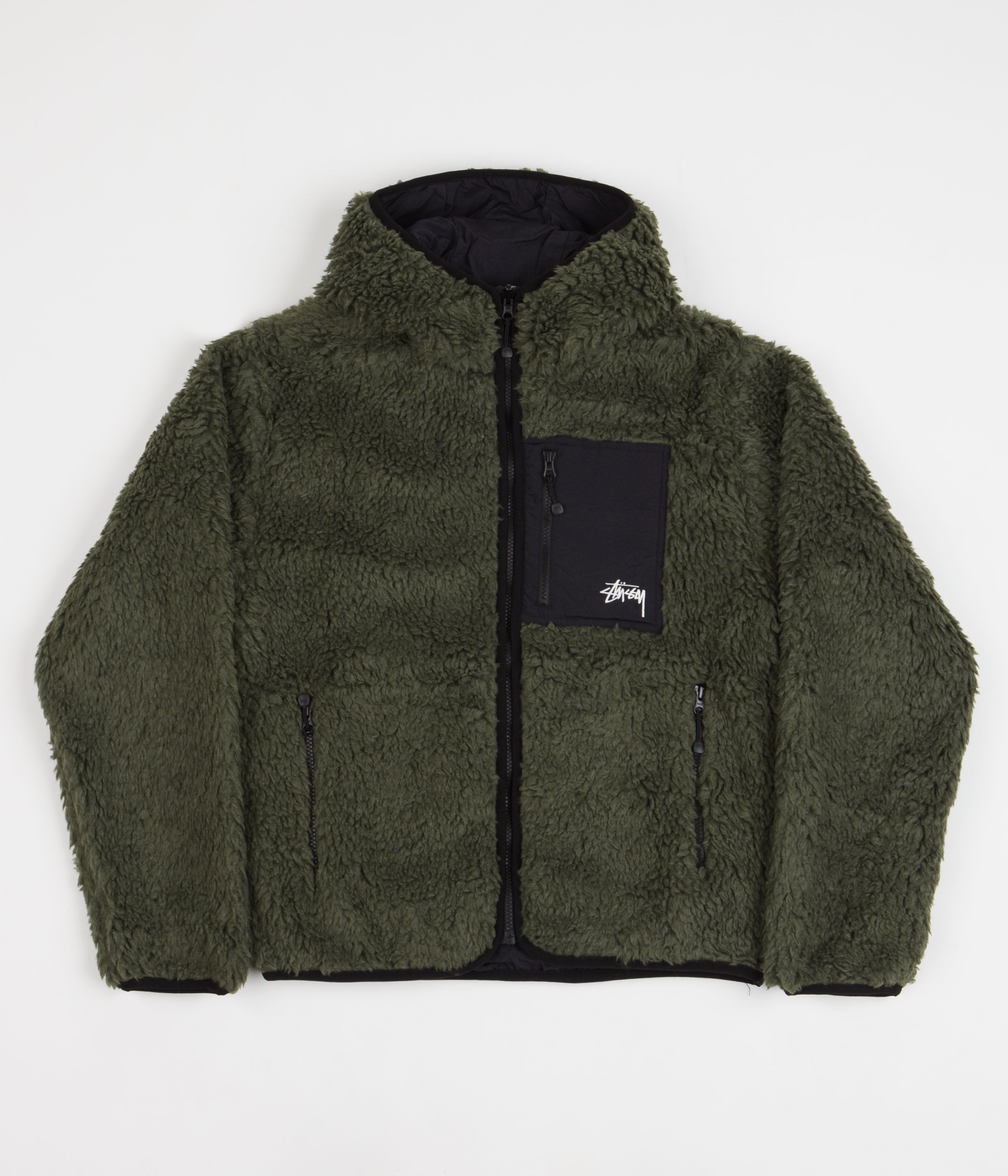 Stussy Sherpa Jacket - Olive