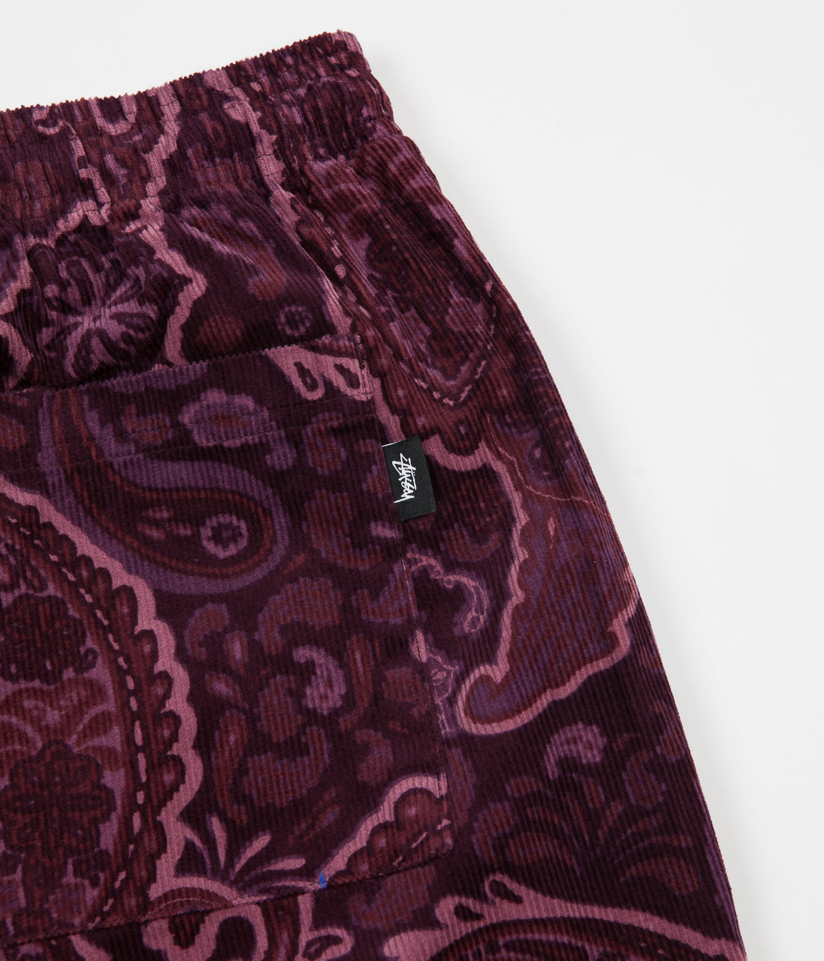 Download Stussy Side Piping Cord Trousers - Burgundy | Flatspot