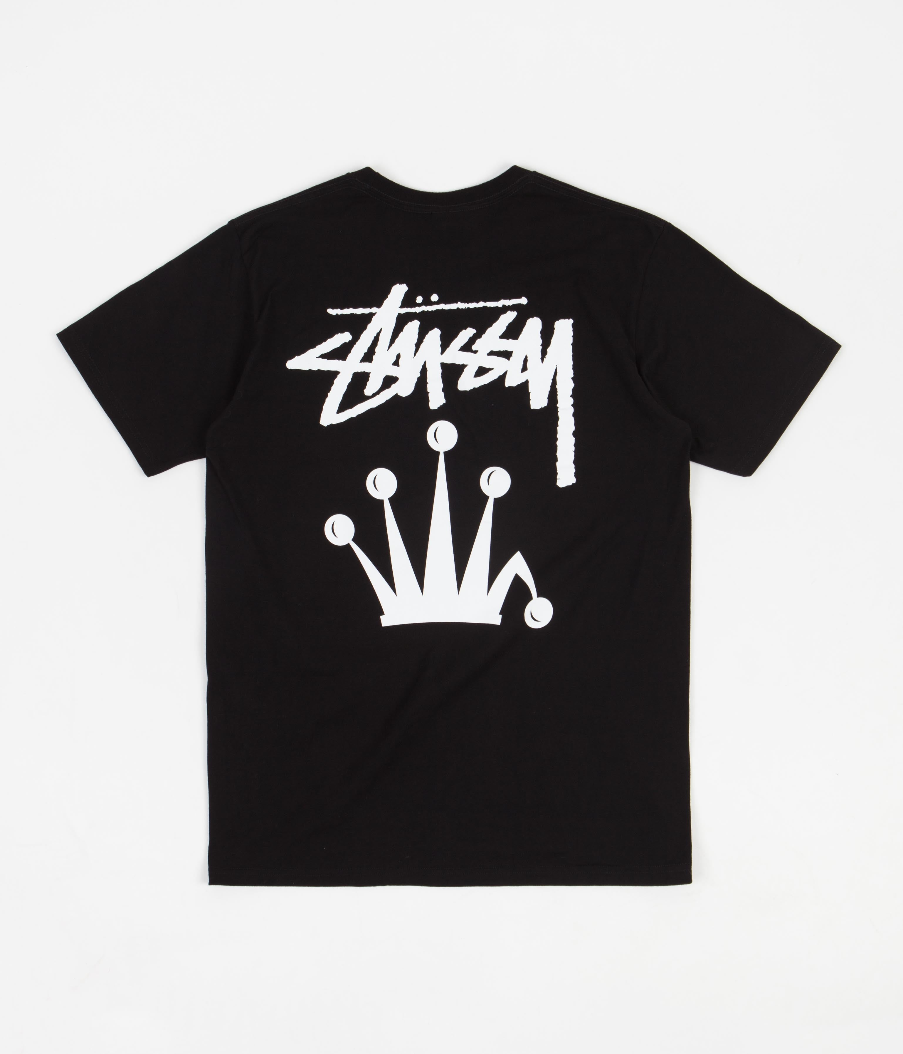 Stussy Stock Crown T-Shirt - Black | Flatspot