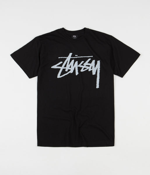 Stussy Stock Pigment Dyed T-Shirt - Black | Flatspot