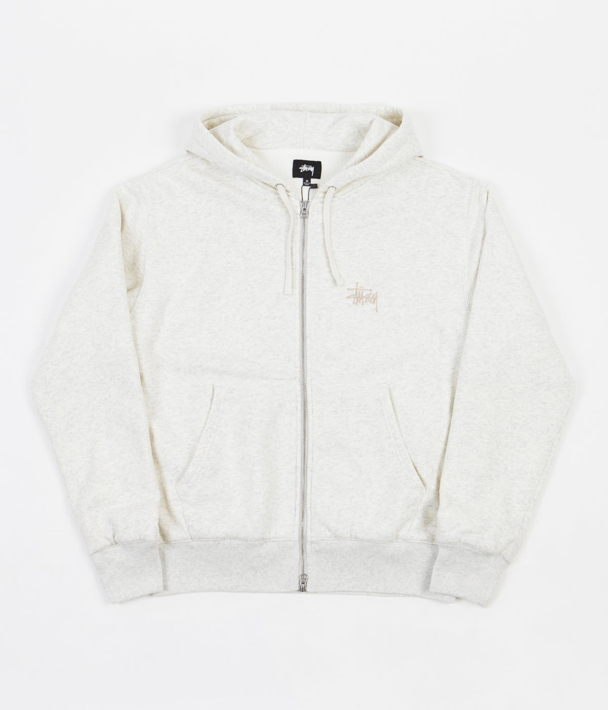 Stussy Thermal Zip Hoodie - Ash Heather | Flatspot