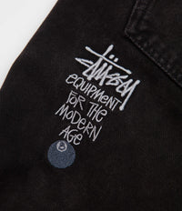 Stussy Washed Canvas Big Ol Jeans - Black | Flatspot