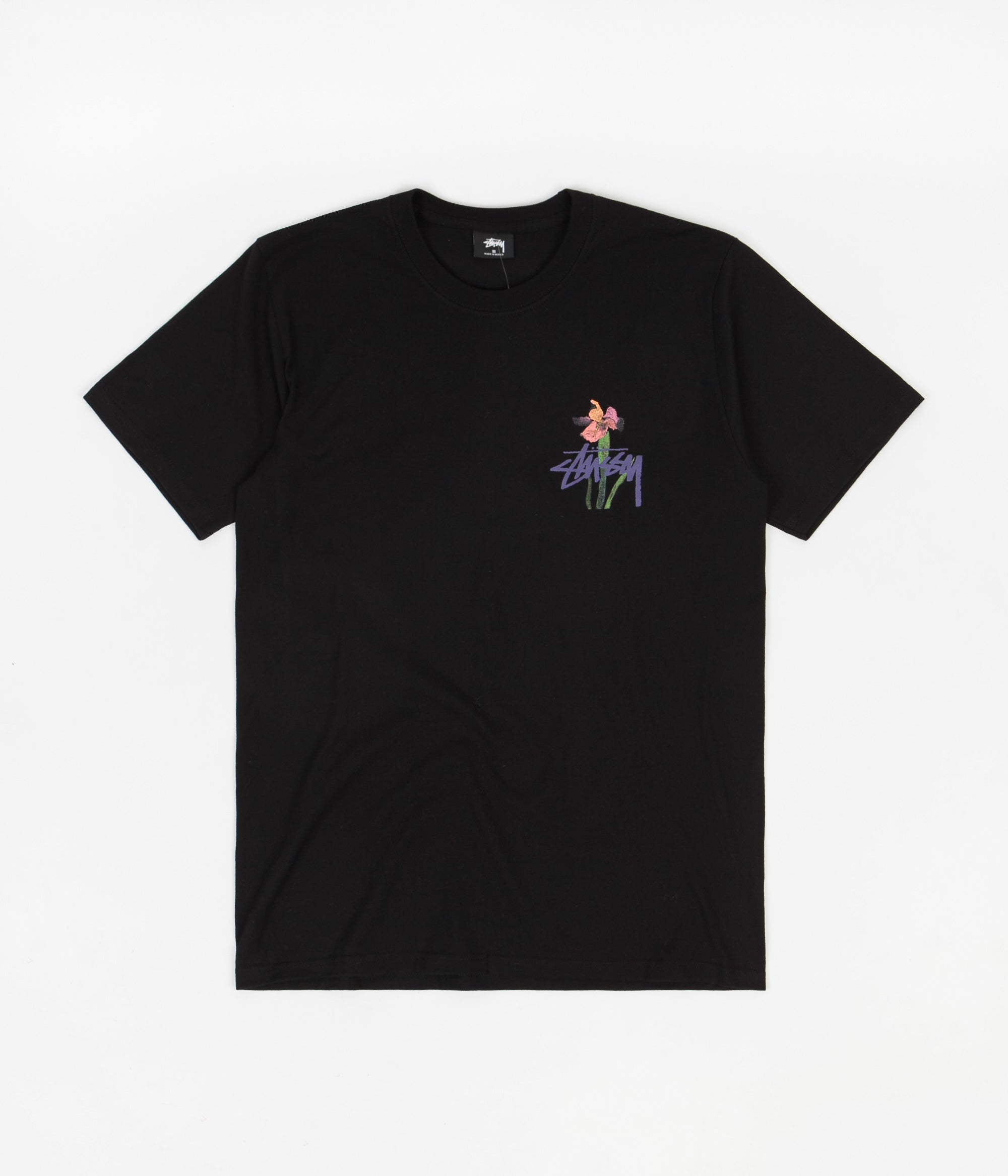 Stussy Water Flowers T-Shirt - Black | Flatspot